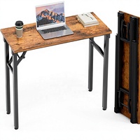 Bureau d'ordinateur moderne pliable compact de 31,5 po, portable, nécessitant une assemblage, idéal pour les petits espaces, chambre, dortoir, appartement, bureau