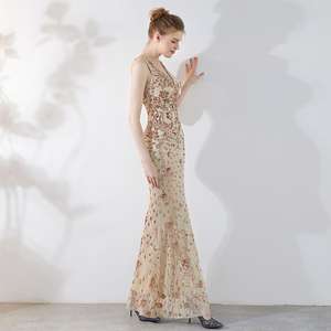 2025 Thanh Lịch Appliques Rượu Sâ<span class=keywords><strong>m</strong></span> Banh Pha Lê Evening Dresses 2020 Đính Cườ<span class=keywords><strong>m</strong></span> Ren 3D Hoa Sequined <span class=keywords><strong>Prom</strong></span> Dress A-Line Phụ Nữ Dresses - Product Image 3