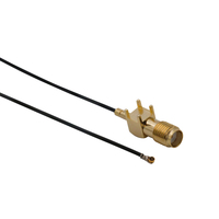 Connecteur SMA femelle à angle droit 4 broches pour montage sur circuit imprimé vers câble coaxial RF mâle IPEX MHF1 50 Ohm 0-3GHz pour module WiFi GPS