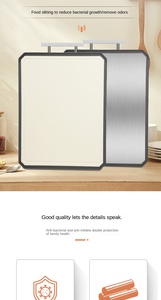 Cutting Board for Kitchen Stainless Steel Chopping Board Double Sided with Titanium Anti-slip <b>Corner</b> <b>Protector</b> - Product Image 6