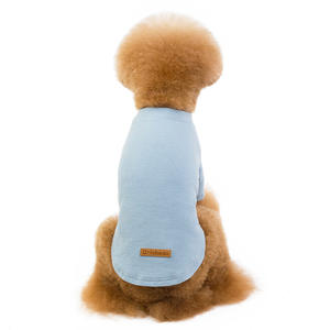 Vêtements pour animaux de compagnie en gros, t-shirt de survêtement pour chien à col haut en coton et polyester rayé de luxe - Product Image 5