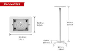 Présentoir debout de plancher tournant de Polonais de supermarché de SF-1301 <span class=keywords><strong>pour</strong></span> <span class=keywords><strong>Ipad</strong></span> - Product Image 2