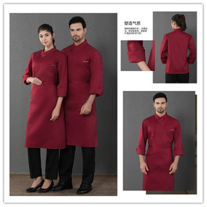 3/4 manica lunga Chef bianco Chef cappotto Chef giacca grembiule Unisex uniforme ristorante Hotel Bar <span class=keywords><strong>cucina</strong></span> vestito <span class=keywords><strong>da</strong></span> <span class=keywords><strong>cucina</strong></span> - Product Image 2