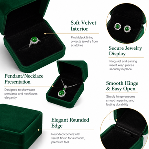 Cajas de Joyería de Terciopelo al por Mayor, Juego de Varios Tamaños, Logotipo Dorado Personalizado para Guardar Anillos, Aretes, Collares y Pulseras - Product Image 4
