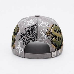 Casquette de baseball haut de gamme à 6 panneaux en faux daim, logo brillant argenté imprimé par transfert thermique sur le panneau avant, fermeture arrière réglable, unisexe adulte - Product Image 5