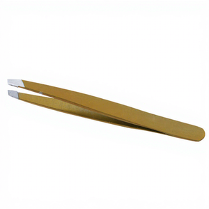 Pinzas para Pestañas DENTRIC IMPANTS, Punta Inclinada Rosa, Acero Inoxidable, Mango Cómodo, Estilo Clásico DI-0022 - Product Image 3