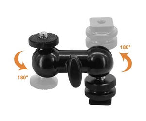 Support de chaussure multifonctionnel à double tête sphérique <span class=keywords><strong>pour</strong></span> moniteur à lumière LED Mini <span class=keywords><strong>bras</strong></span> magique avec <span class=keywords><strong>bras</strong></span> <span class=keywords><strong>articulé</strong></span> à friction de type écrou de pois - Product Image 5