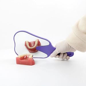 High Quality Dental Equipment Dental Clinic Cosmetic <b>Mirror</b> Gifts Colorful <b>Plastic</b> Dental Handheld Tooth-shaped Mouth <b>Mirror</b> - Product Image 2