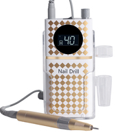 Lime à ongles électrique pour salon de manucure, perceuse 40000 tr/min, ensemble de manucure et pédicure, perceuse à ongles rechargeable portable
