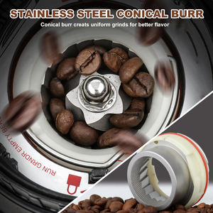 Moulin à café expresso électrique professionnel commercial à écran tactile LED avec entonnoir automatique pour la maison, les camping-cars, les magasins et les hôtels - Product Image 2