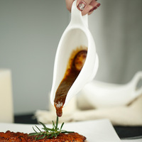 Mug à lait minimaliste en céramique avec cuillère et distributeur, support pour sauce au poivre noir pour steak à la française, vaisselle culinaire