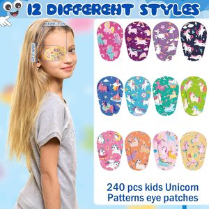 Lot de 60 patchs adhésifs pour les yeux pour enfants, filles, motifs licorne, patchs pour les yeux des tout-petits, matériau respirant en vrac, blocage de la lumière - Product Image 6