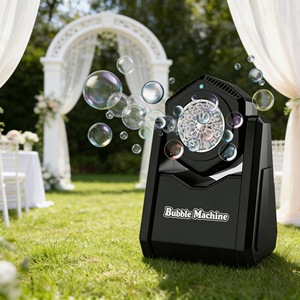 Extérieur été 90 °   Machine à bulles portable automatique pour enfants avec solution à bulles et mousse de savon, idéale pour les fêtes - Product Image 4