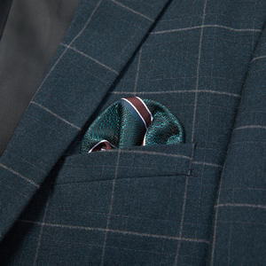 <span class=keywords><strong>Costume</strong></span> de mariage trois pièces à carreaux pour homme gris <span class=keywords><strong>foncé</strong></span> coupe ajustée fermeture à glissière pantalon plat costumes - Product Image 4