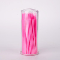 Micro-pinceaux de maquillage pour Extension de cils, étiquettes privées, jetables, colle pour cils, brosses de nettoyage, applicateur, outils de maquillage