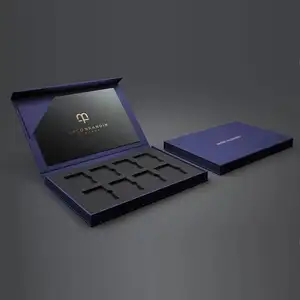 Embalagem de papel personalizada de luxo Caixa de presente magnética rígida cosmética com esponja de espuma EVA para máquina de roupas íntimas