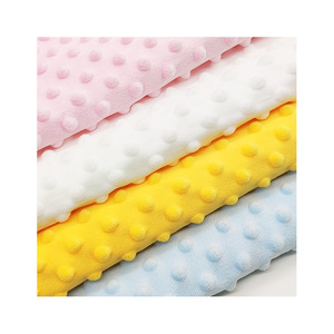 100% Polyester Polka Dot minky vải dập nổi minky Dot dott vải cho bé Đồ chơi chăn vải sang trọng - Product Image 1