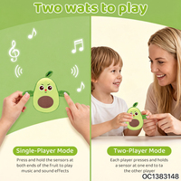 Mainan Musik Elektronik Interaktif Sensorik Bayi Balita, Buah Alpukat Musik Berirama dengan Keyboard Piano, Grosir