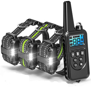 Qbellpet 2024 כלב מחמד אימון כלב 800 מ 'עמיד למים להפסיק לנבוח צג lcd שליטה מרחוק עבור קולרים כלב הלם הלם - Product Image 1