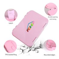 Boîte à lunch bento pour enfants, 1000 ml, 5 compartiments, grande taille, anti-fuite, anti-déversement, moulage par injection, rectangulaire, compatible micro-ondes