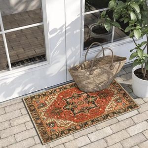 Tapis de Porte Intérieur Rétro Antidérapant et Absorbant Rapide, Tapis de Porte d'Entrée en Détresse, Tapis de Bienvenue, Nouveauté 2025, 20x32 Pouces - Product Image 1