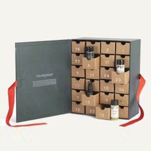 Cajas de embalaje de regalo de lámina de oro personalizadas, calendario de Navidad plegable recubierto, calendario de Adviento de escritorio para cosméticos de dulces de Ramadán - Product Image 6