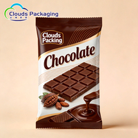 Emballage personnalisé en chocolat, impression sur mesure, papier aluminium alimentaire, sachets en plastique flexible thermoscellables pour en-cas