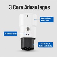Adaptateur de charge pour véhicules électriques UE vers Royaume-Uni, 16A Type 2 vers prise GB/T, ensemble de 2 pièces pour borne de recharge murale domestique EVSE