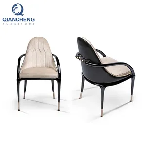 Foshan sunde mobilya metal taban sandalye yemek otel için lobi mobilya outlet klasik altın paslanmaz çelik ss yemek sandalyeleri