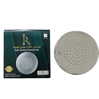 Feuille d'aluminium pré-perforée de qualité alimentaire pour chicha, diamètre 13cm 14cm, 38/40mic, pour salons de chicha et usage professionnel en salon