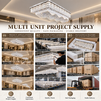 Lustre moderne luxueux en cristal K9 à LED, design attrayant, idéal pour l'éclairage des villas et grandes pièces