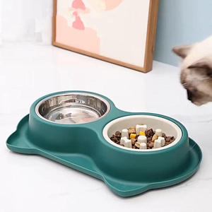 Comedero Doble para Mascotas de Gran Capacidad, Diseño Antideslizante y Antivuelco, para Perros y Gatos - Product Image 3