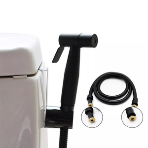 Black Stainless Steel Hand Held Bidet Sprayer Baby Cloth Diaper Toliet Sprayer Bidet Set - Product Image 5