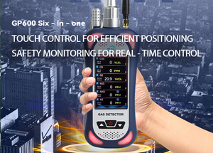 เครื่องตรวจจับก๊าซแบบพกพา 6-in-1 พร้อมปั๊ม ตรวจวัดก๊าซพิษ หน้าจอ LCD แสดงผล PID NH3 O2 H2S แบตเตอรี่แบบชาร์จได้ เครื่องวิเคราะห์ก๊าซ - Product Image 2