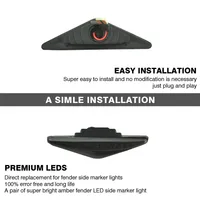 2x Clignotants latéraux dynamiques à LED séquentiels pour Ford Focus MK I 1998-2004 Mondeo MK III MK3 2000-2007