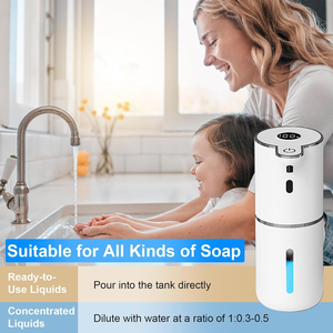 Distributeur de savon mural automatique à capteur, 360 ml, rechargeable par USB, pour salle de bain et hôtel - Product Image 4