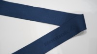 Bande élastique haut de gamme Aoya, certifiée TUV, en Spandex/Nylon Jacquard bleu marine, couleur unie, élastique, matériau écologique durable, résistant à l'abrasion