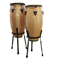 Ensemble de tambours congas professionnels de 10 pouces + 11 pouces avec support