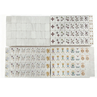 Buntes Graviertes 160-Teiliges Amerikanisches Mahjong-Set Professionelle Westliche Mah-Jong-Steine Mahjong-Spiel für Gesellschaftsvereine