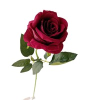 Samt-Seide Künstlicher Rosenstrauß Hochwertiges Realistisches Handgebundenes Brautbouquet für Hochzeiten