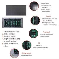 Módulo de Pantalla LED RGB a Todo Color P4 para Exteriores, Programable, 4K HDR10, Letrero Desplazable, Tablero de Mensajes, 320x160 mm Píxeles, 5000 cd