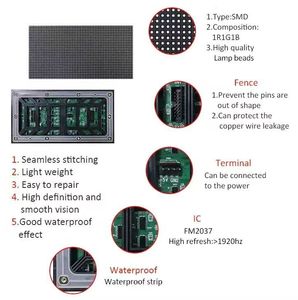 Module d'affichage LED programmable RVB couleur pleine P4 pour panneau de messages défilant extérieur/intérieur 320x160mm Pixels - Product Image 3