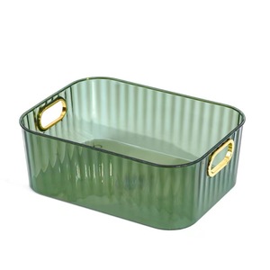 Panier de rangement translucide 3-6L, organisateur de bureau pour produits de soins personnels, respectueux de l'environnement - Product Image 3