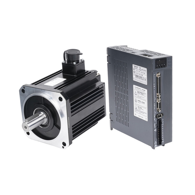 Precision Control 130mm 220V 2.3KW 1500rpm AC Servo Motor Set 17-bit AC Motor Driver for CNC Machinery