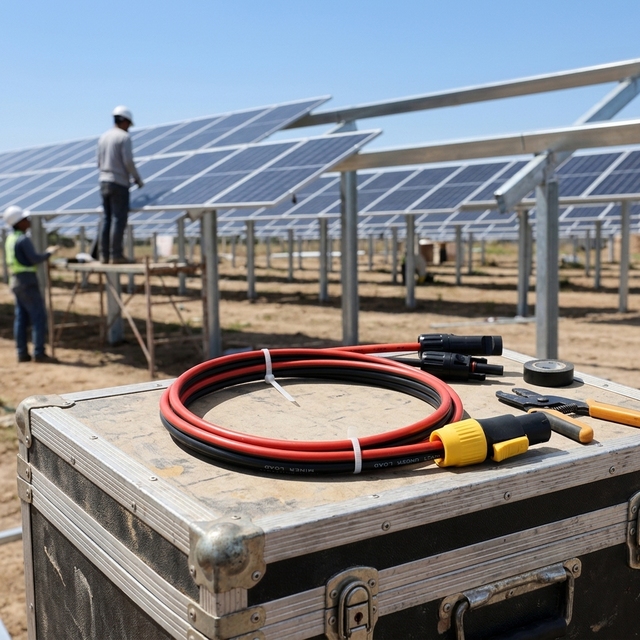 Low Voltage Solar Power Cable PVC Insulation Rubber Jacket With Quick Connector for Household Commercial Solar Panel