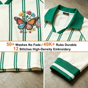 เสื้อยืดแขนยาวพิมพ์ลายสีสันสดใสคุณภาพสูงแบบ OEM/ODM สำหรับผู้ชาย ปักลายเรียบๆ ทรงหลวม สกรีนโลโก้ตามสั่ง คอวี ผ้าเจอร์ซีย์ สไตล์ลำลอง - Product Image 2