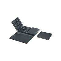 Keyboard Nirkabel 4-Fold dengan Touchpad Besar, Dapat Disesuaikan, Keyboard Mini Ultra Tipis dan Ringan untuk Tablet Laptop