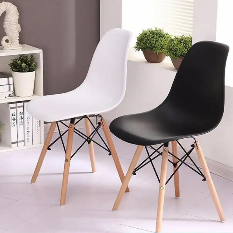 Wholesale White Black Restaurant Nordic Wood Hotel Upholstered Leather Modern Room Dining Chair For Sale