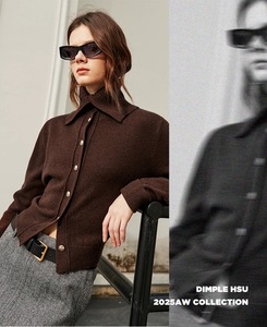 <span class=keywords><strong>Cardigan</strong></span> da donna in cashmere spesso e morbido con colletto, caldo e delicato sulla pelle, morbido e avvolgente. - Product Image 5
