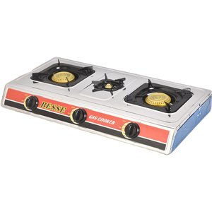 Table de cuisson à gaz en acier inoxydable à 3 brûleurs avec allumage céramique et protection anti-extinction pour cuisine domestique - Product Image 3